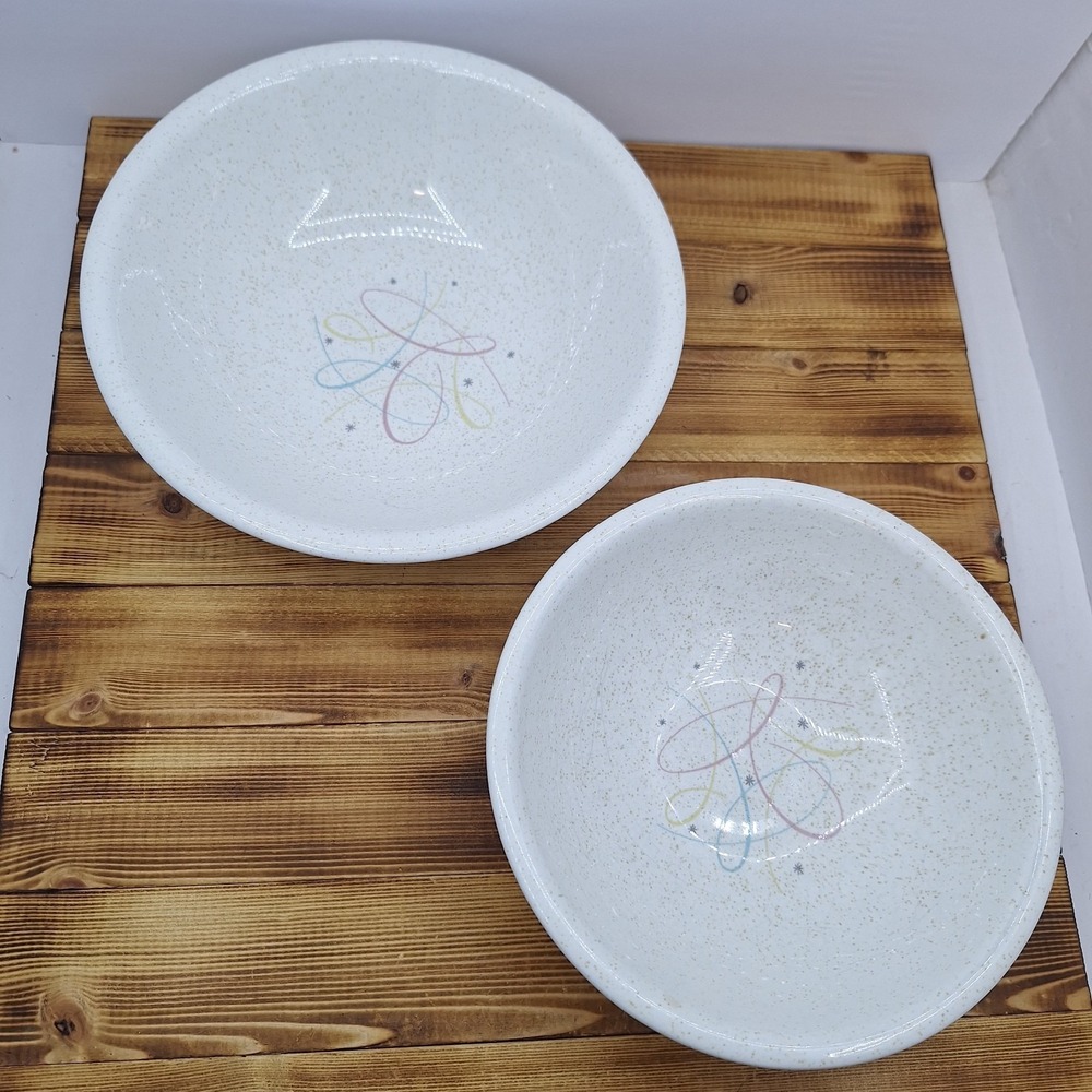 Vintage WS George Stars and Ribbons Bowl Set of 2 8" 9"